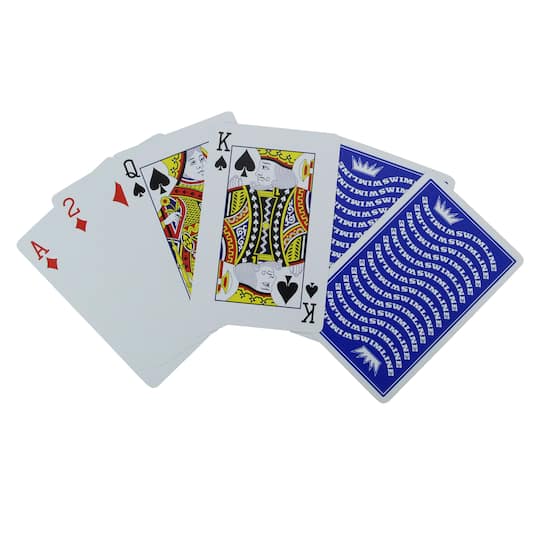 Swim Central Blue Waterproof Swimming Pool Card Deck